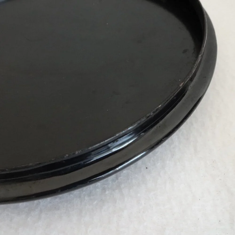 Black Dansk International 3 Quart Enamel Casserole Pot w/Lid Dutch Oven